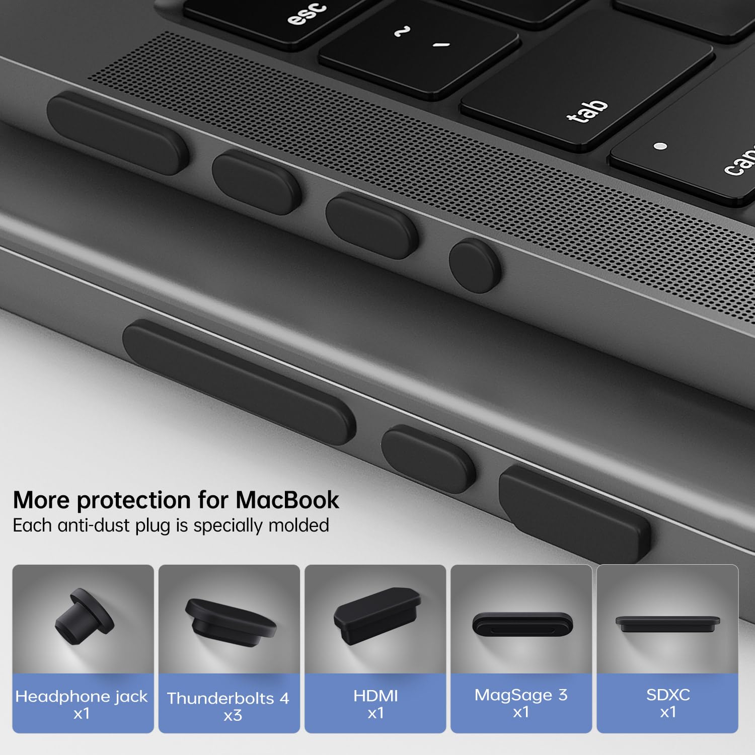 Amazon.co.jp: 10個入り コネクタキャップ ダストプラグ MacBook Pro